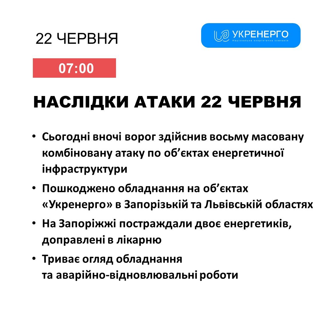 Росіяни пошкодили енергооб'єкти у двох регіонах, постраждали енергетики